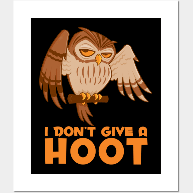 I Don't Give A Hoot Owl Wall Art by fizzgig